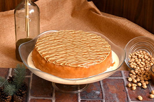 Butter Scotch-Salted Caramel Tres Leches Cake: Freshly baked, soaked in our signature Tres Leches blend, and topped with rich butterscotch and salted caramel.