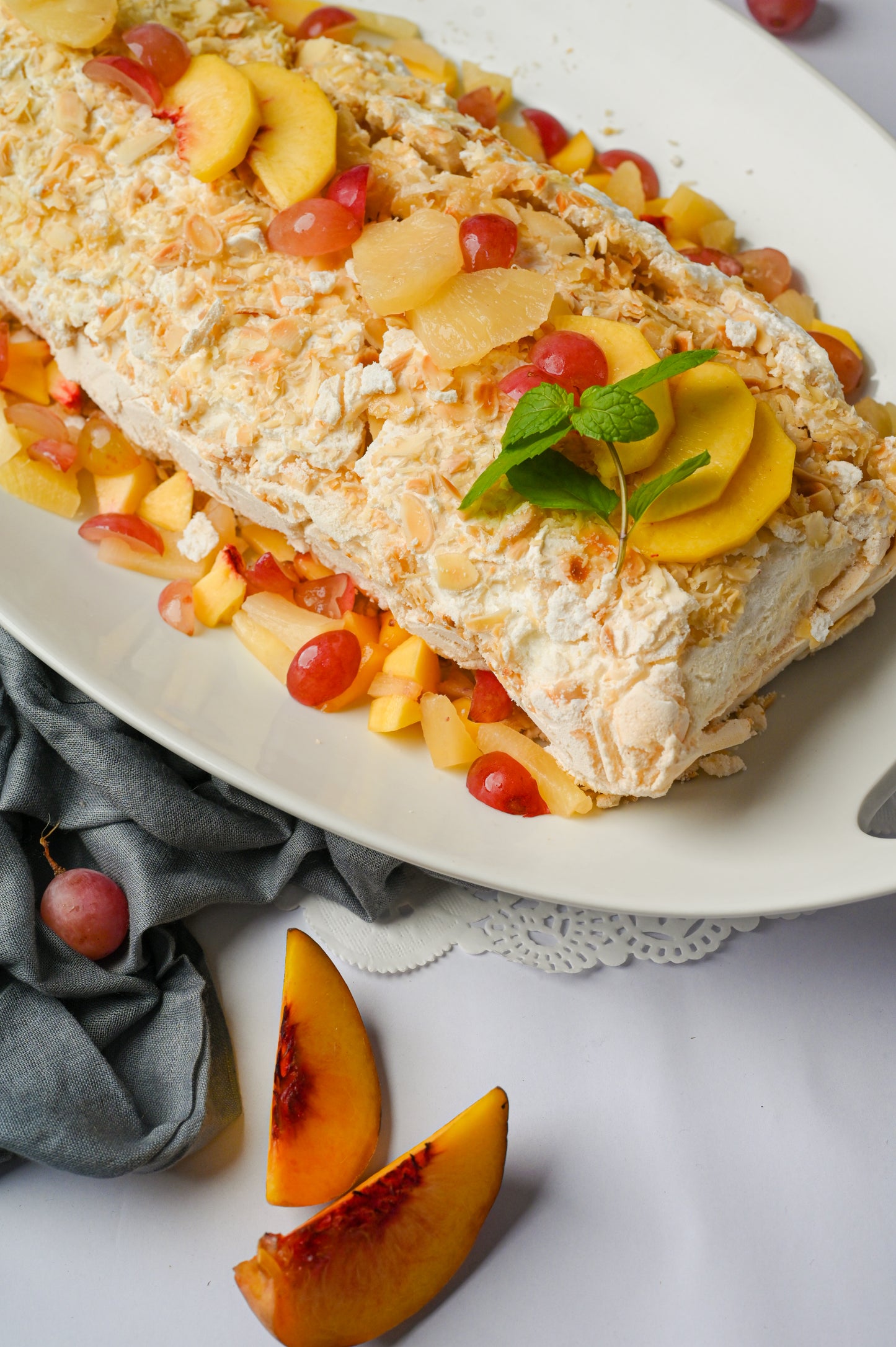 Mix Fruit Meringue Roulade